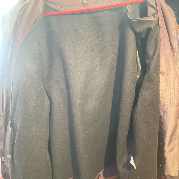 Vintage Gallery Woman's Coat W/ Removable Liner Black With Purple Cuffs Size 2X - Picture 6 of 10